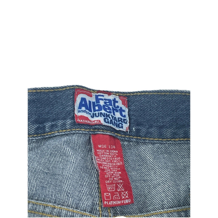 Mens Vintage Platinum FUBU “Fat Albert & The Junkyard Gang” Jeans Size 36x34