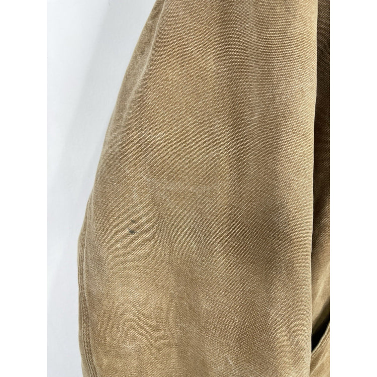 VTG CARHARTT Jacket Men Medium Brown Duck Canvas J130 BRN Hooded Coat Insulated