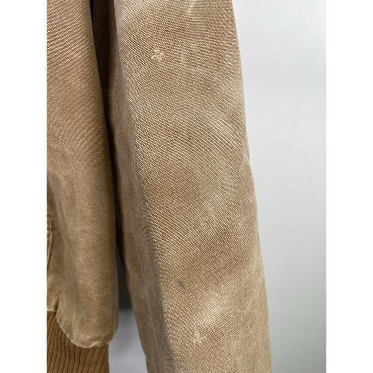 VTG CARHARTT Jacket Men Medium Brown Duck Canvas J130 BRN Hooded Coat Insulated