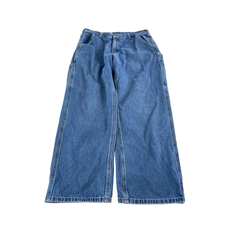 Mens Carhartt Blue Denim Carpenter Style Jeans Size 36