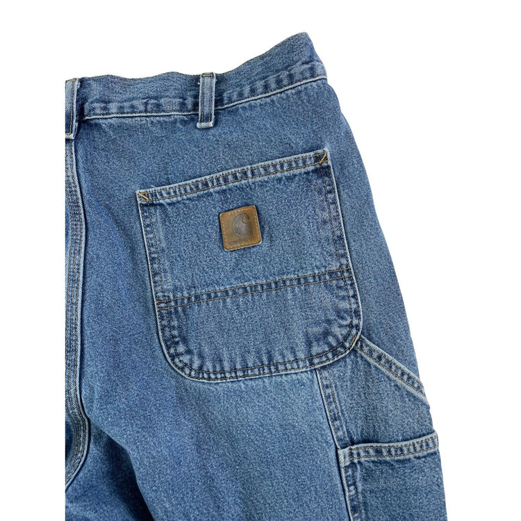 Mens Carhartt Blue Denim Carpenter Style Jeans Size 36