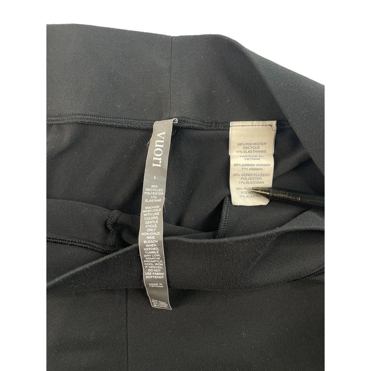 Women's Vuori Black Wide-Leg Athletic Lounge Pants Size L
