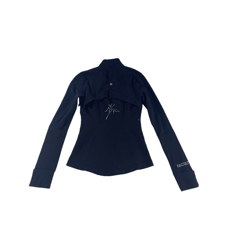 Women Lululemon Black Define Jacket Custom Jazz n Place Dance Faculty Logo Size4