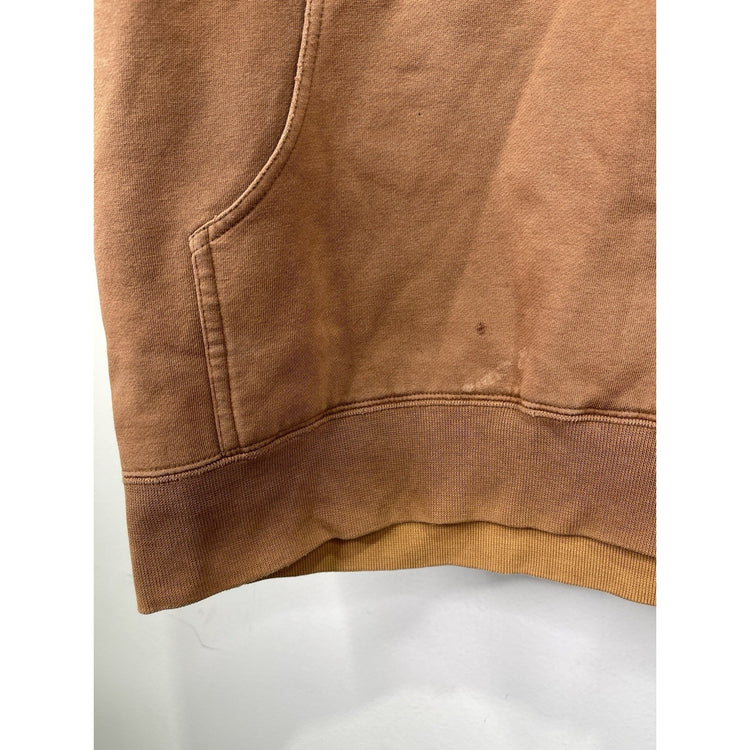 Men’s Vintage Hurley International Embroidered And Distressed Brown Hoodie Sz M