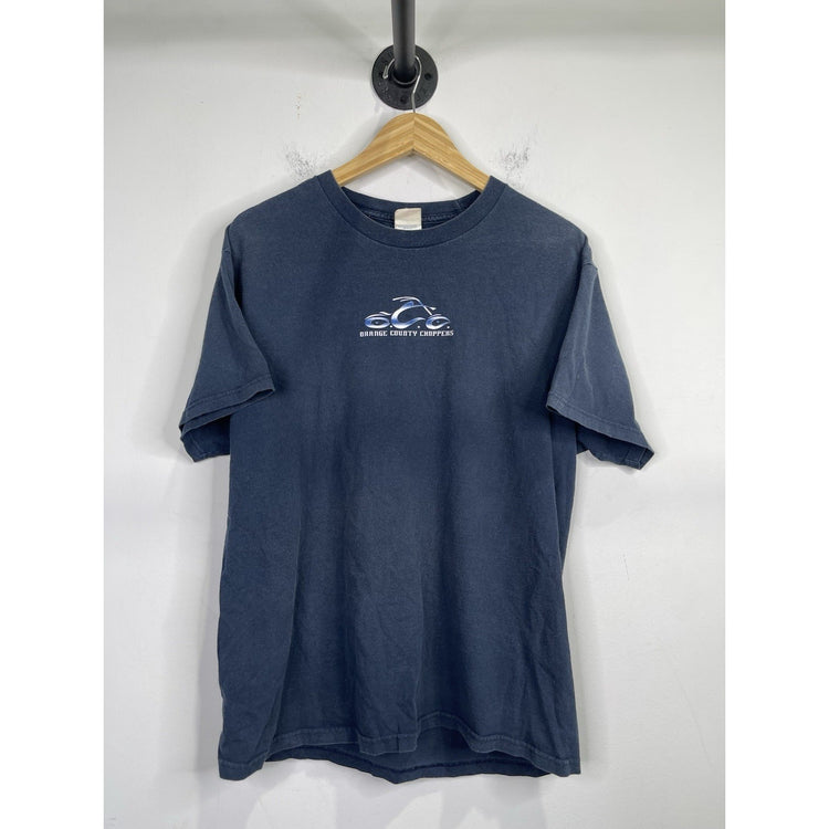 Men’s Vintage 2004 Orange County Choppers Graphic Navy Blue T Shirt Sz L
