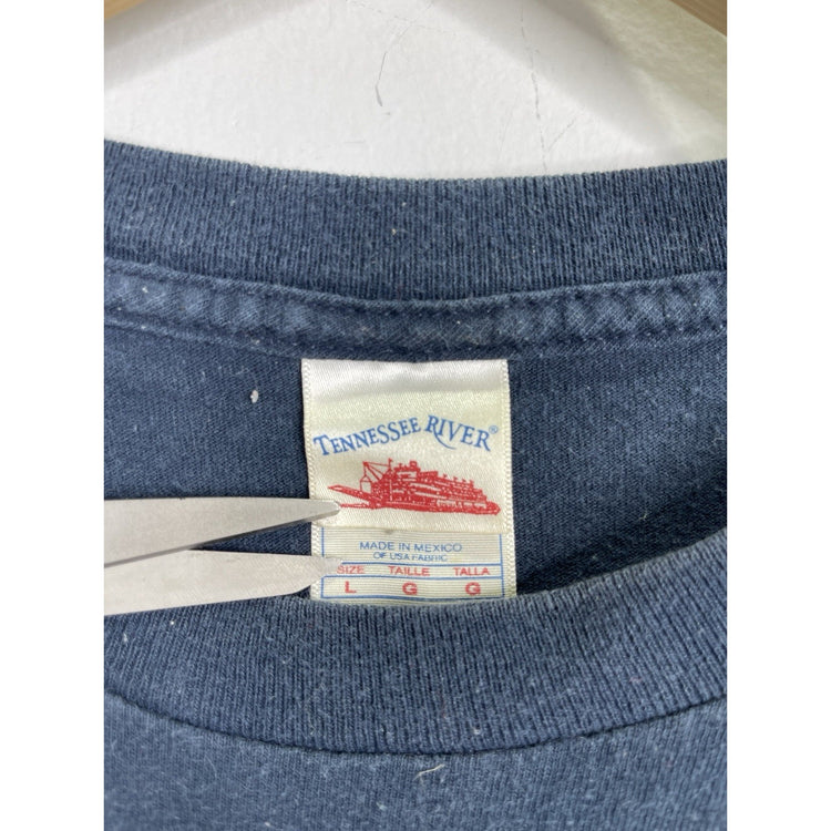 Men’s Vintage 2004 Orange County Choppers Graphic Navy Blue T Shirt Sz L