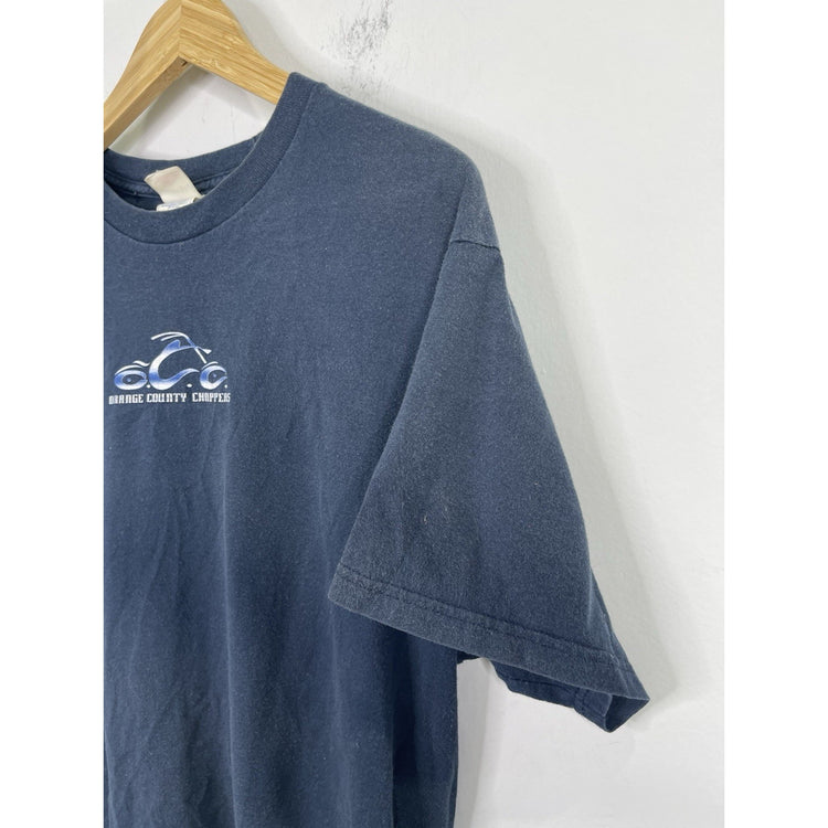 Men’s Vintage 2004 Orange County Choppers Graphic Navy Blue T Shirt Sz L