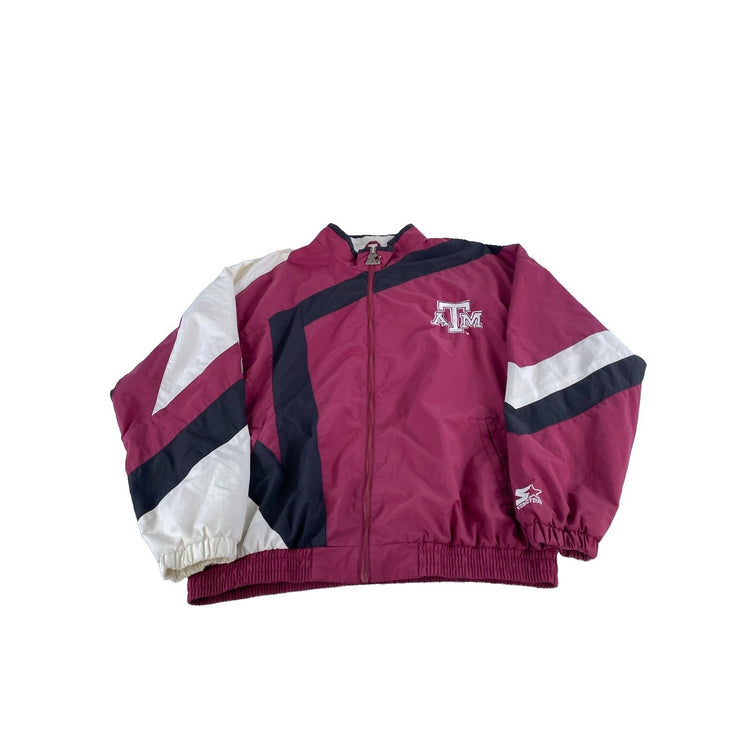 Mens Vintage Texas A&M Aggies Starter Nylon Windbreaker Jacket Size XL