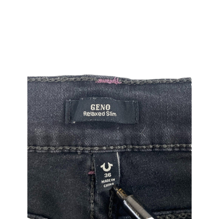 Mens True Religion Geno Relaxed Slim/Custom Bootcut Stitch Size 36