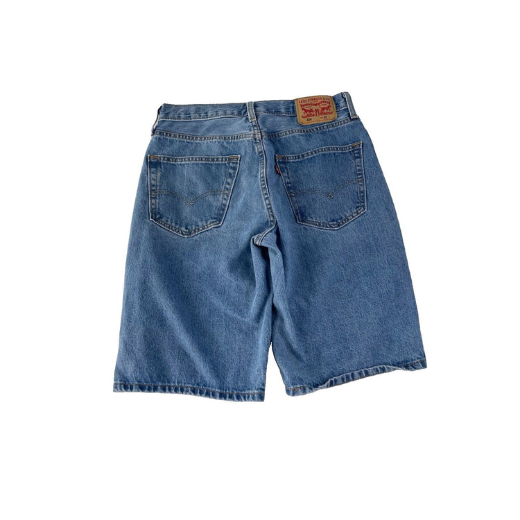 Mens Levis 469 Medium Wash Blue Baggy Relaxed Jorts Denim Shorts SIZE 30