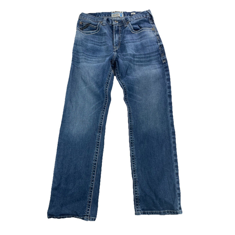 Men’s Ariat M2 Traditional Relaxed Bootcut Blue Jeans Size 33x32
