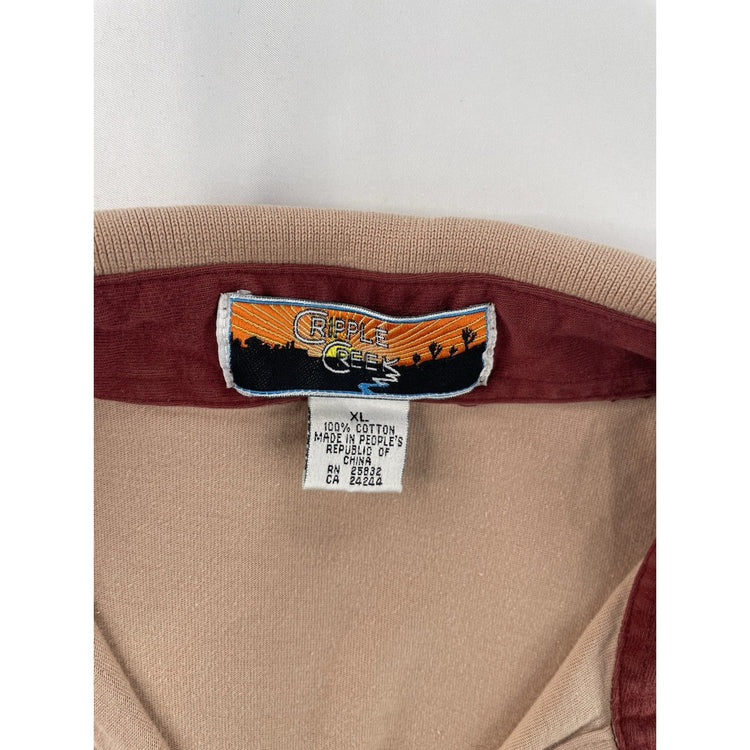 Mens Cripple Creek Western Style Collard Tee Size Xl