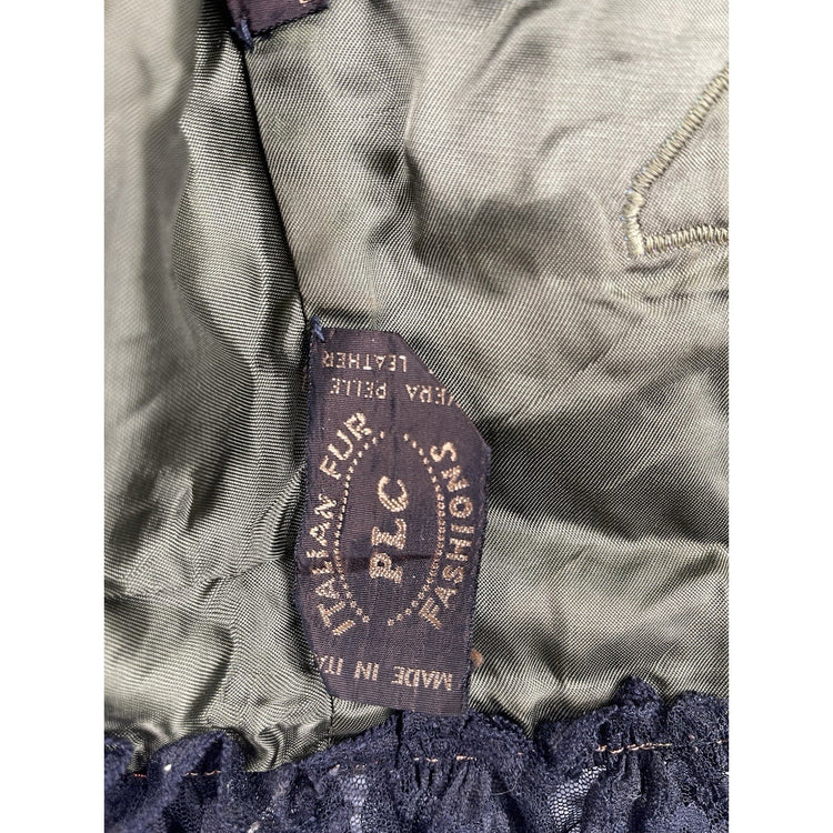 Women’s Leather italian fur plc fashions vest M/L