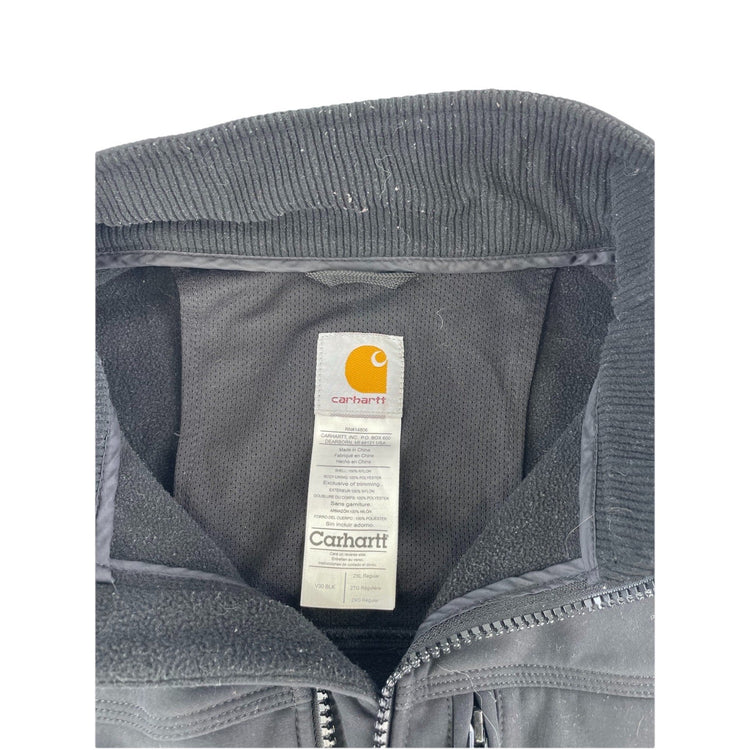 Mens Carhartt Black Denwood Fleece Lined Zip Up Vest Size 2XL