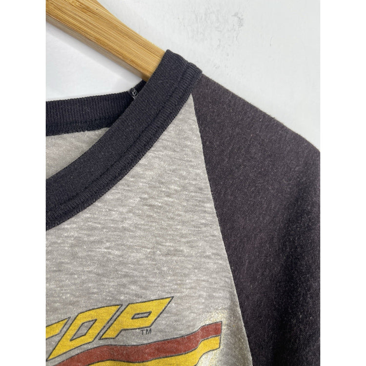 Men’s Vintage 80s Gray And Black Long-sleeve ZZ Top Eliminator Tour Sz Large