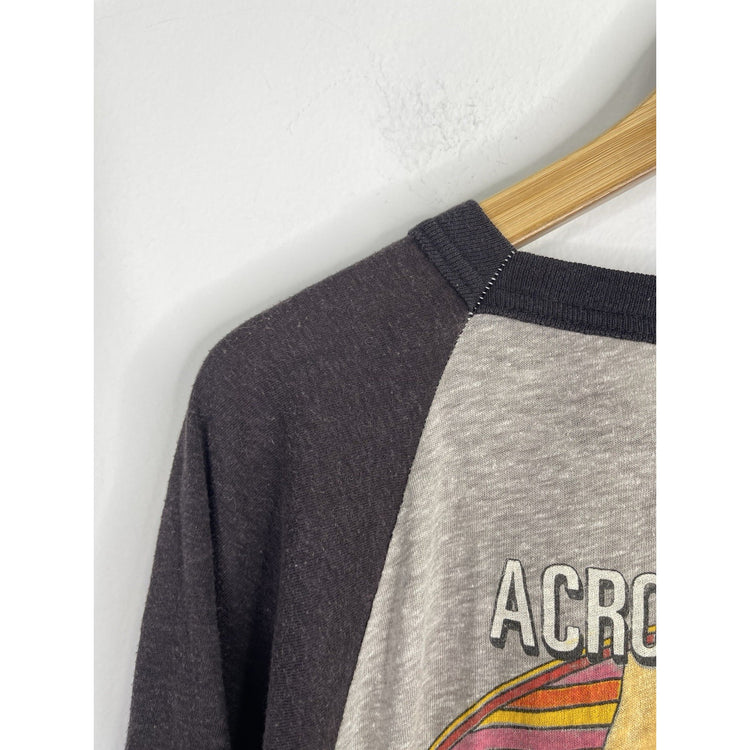 Men’s Vintage 80s Gray And Black Long-sleeve ZZ Top Eliminator Tour Sz Large