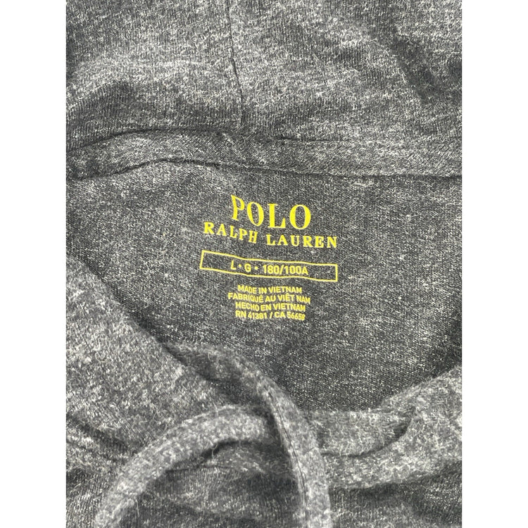 Mens Polo Ralph Lauren Size Large Dark Grey Hooded Sweater