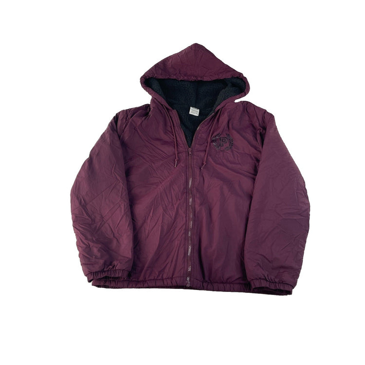 Women’s PINK Victorias Secret Maroon Fleece Lined Windbreaker Size XS