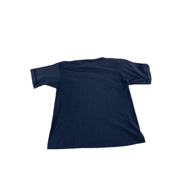 Kids Fun Blank Solid Black Tee Size L