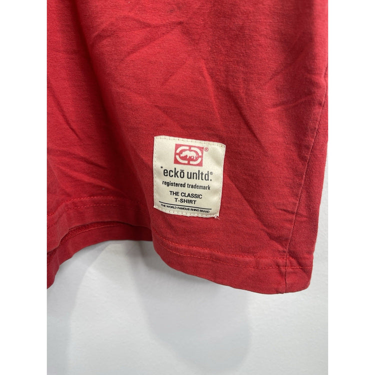 Men’s Vintage Y2k Eckō Unltd Actual/Factual 1972’ Red T Shirt Sz L