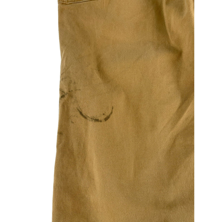 Men Carhartt DoubleKnee Brown Canvas Distressed Workwear Utility Pants Size42x32
