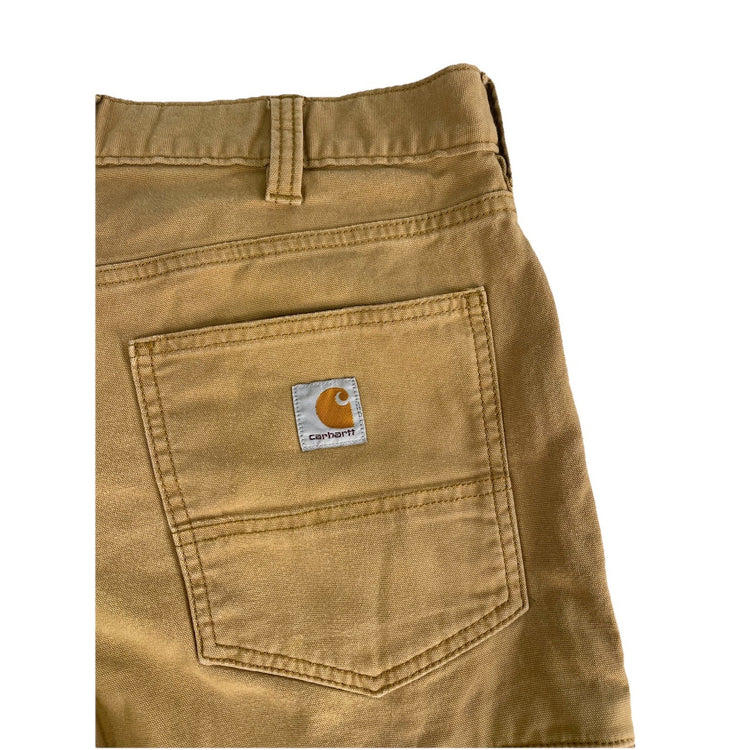 Mens Carhartt Relaxed Fit Khaki Work Pants Size 34X32