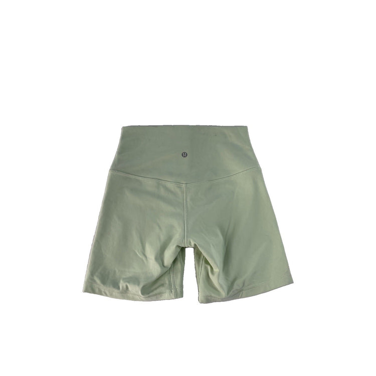 Women's Lululemon Athletica High-Rise Bike Shorts, Light Green Size 6