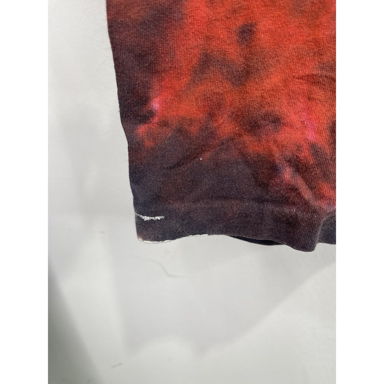 Men’s Harley Davidson Motor Cycles Orange Fire Smoke Flame Tie Dye Shirt Sz L