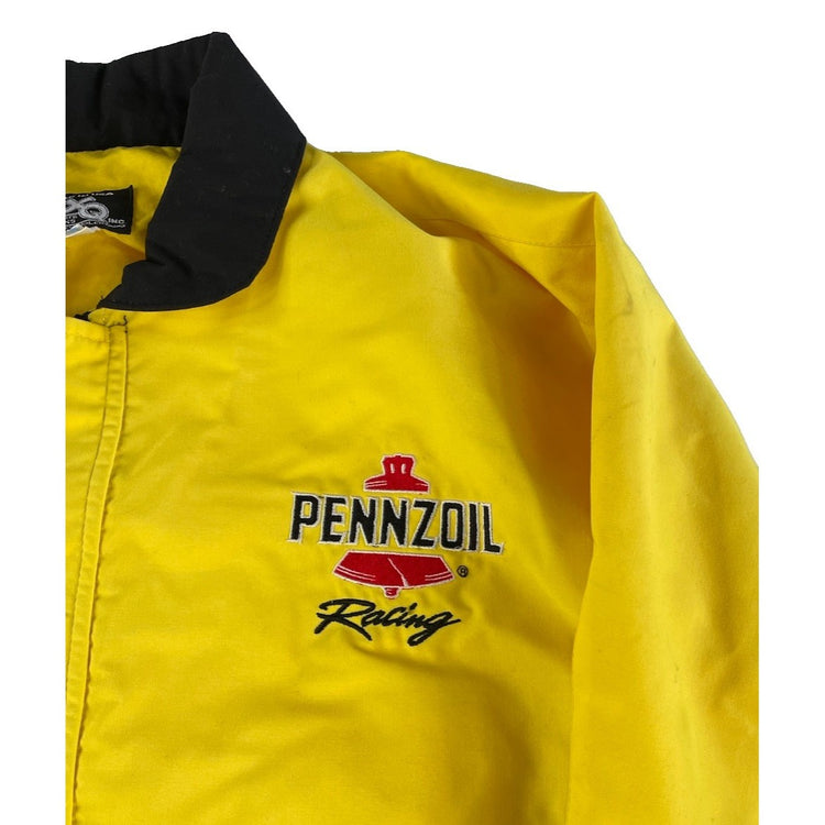 Men Vintage 90s Exquisite Designs Pennzoil Racing Embroidered Jacket Size XS