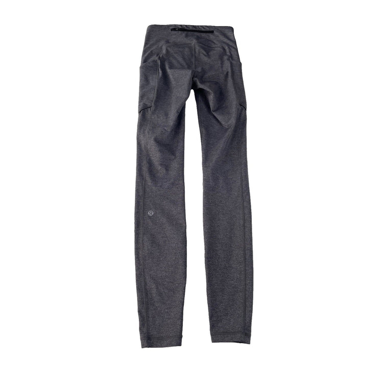 Womens Lululemon Heathered Gray Speed Up Tight 28 Run Athletic Leggings Size 2