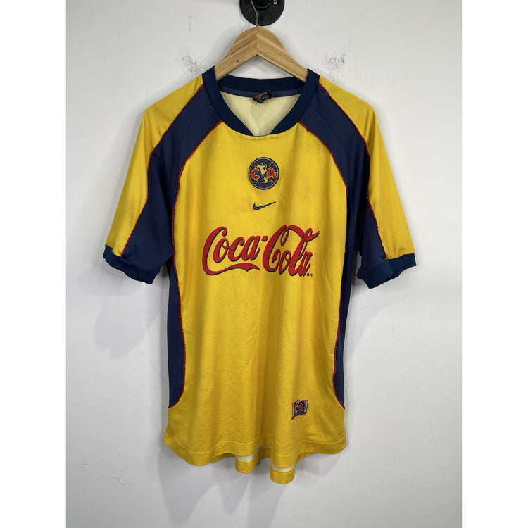 Adult Nike Team DRI-FIT Club America Yellow Short Sleeve Jersey Sz Large