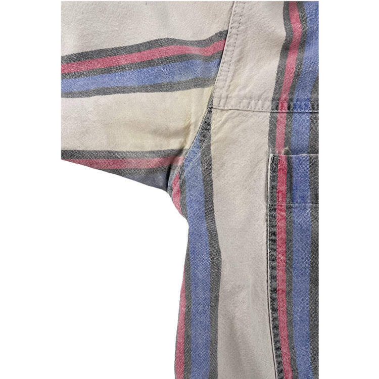 Men’s Wrangler(RW) Long Sleeve, Multicolor Stripe, Outdoor Button-Up Shirt SizeL