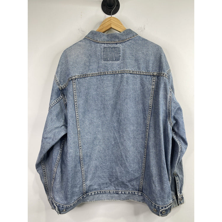 Men’s Vintage Levi Strauss & Co. Relaxed Light Blue Denim Trucker Jacket Sz 2XL