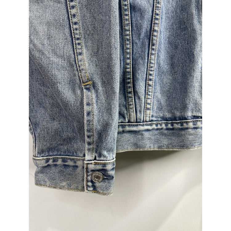 Men’s Vintage Levi Strauss & Co. Relaxed Light Blue Denim Trucker Jacket Sz 2XL