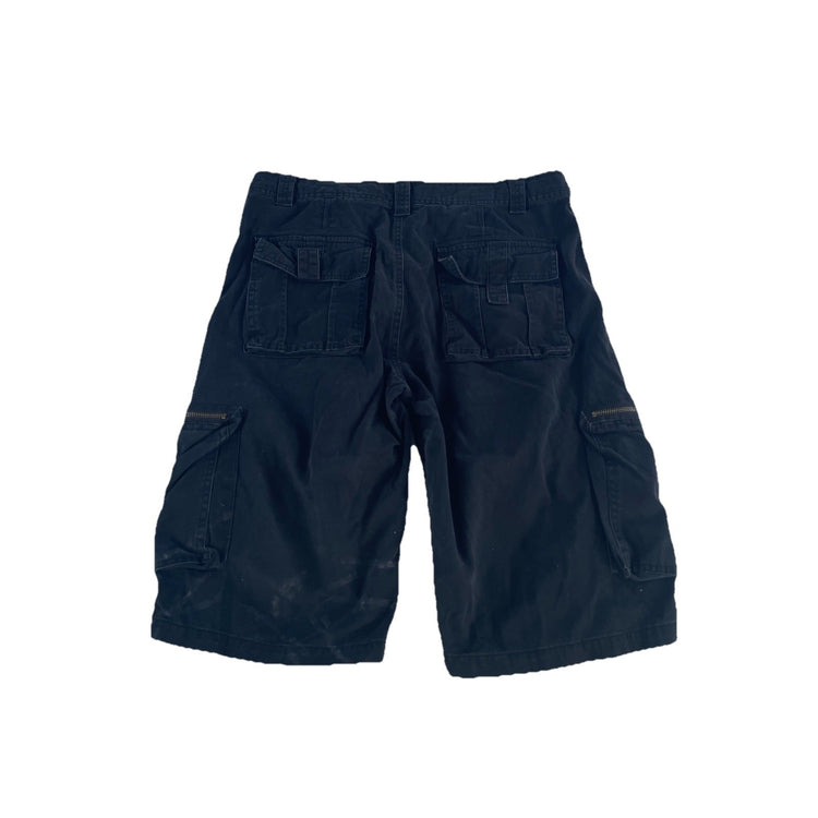 Mens MMA Elite Black Cargo Shorts With Zip Pockets Size 34