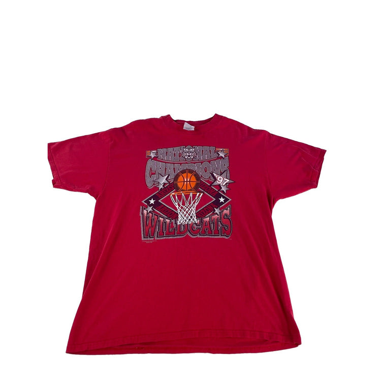 Mens Vintage 90s Hanes Arizona Wildcats 1997 National Champions T Shirt Size XL