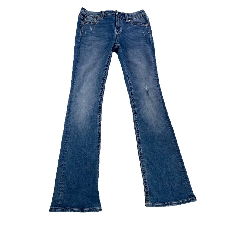 Womens Vintage Miss Me Bootcut Blue Jeans Size 29