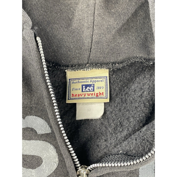 Mens Vintage Y2K Lee Silent Drive Band Full Zip Hoodie Size Medium