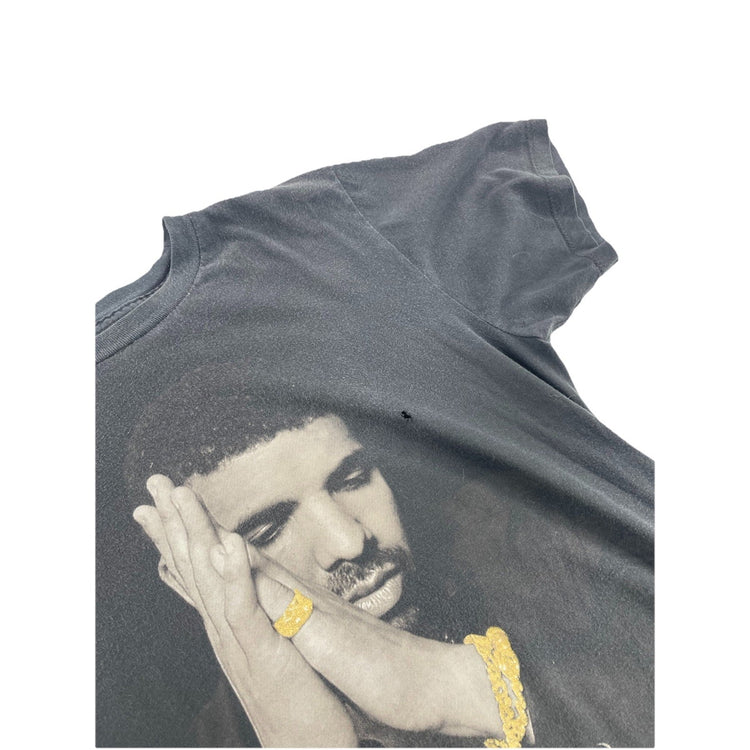 Unisex 2010s Drake Grapic Black Tee Size S
