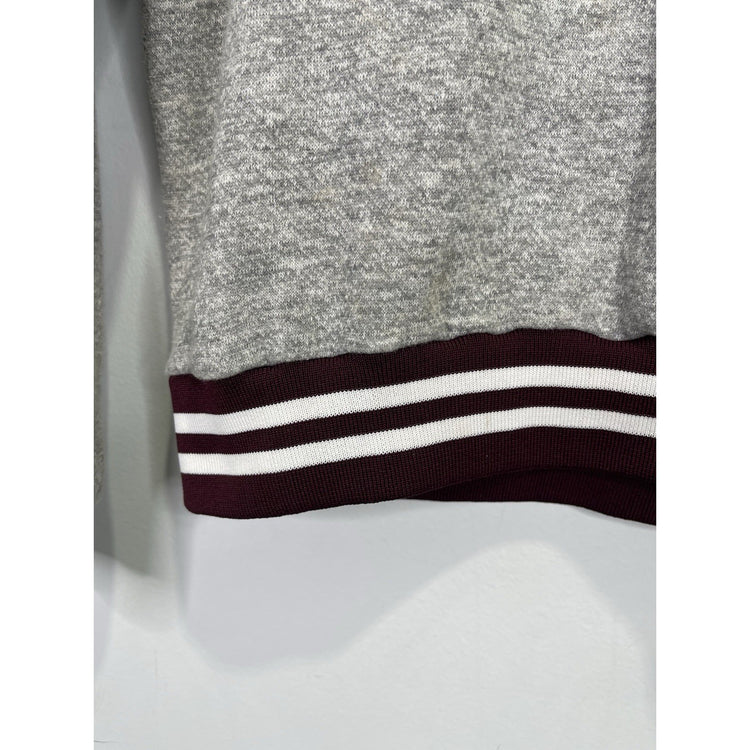 Men’s Vintage Gray Weave Texas A&M College V-Neck Sweatshirt Size XL