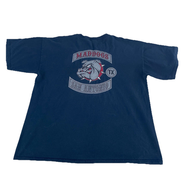 Mens Gildan Heavy Cotton Mad Dog San Antione Texas Bulldog Graphic Tee Size XL