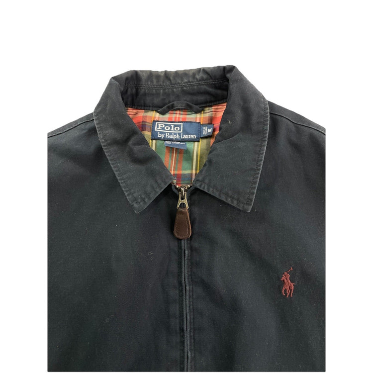 Mens Polo Ralph Lauren Size Medium Navy Blue Harrington Jacket