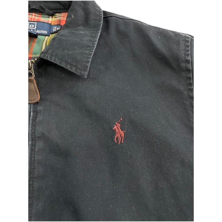 Mens Polo Ralph Lauren Size Medium Navy Blue Harrington Jacket