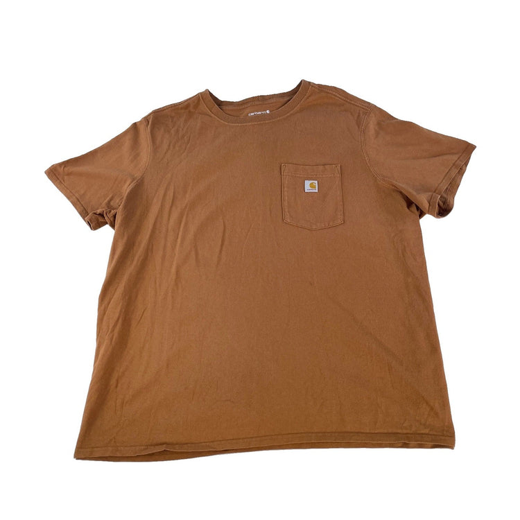 Mens Carhartt Clay Brown Loose Fit Short Sleeve Pocket T Shirt Size 3X