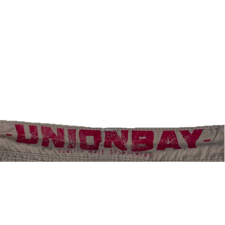 Men’s Unionbay Beige Cotton Utility Multi-Pocket Cargo Shorts Size 34