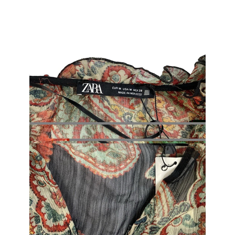 Womens Zara Paisley Print Dress Size Medium