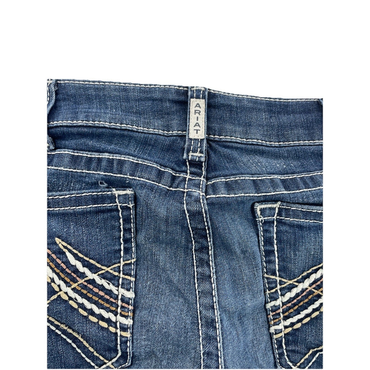 Women’s Ariat REAL Denim Low Rise Bootcut Blue Jeans Size 33r