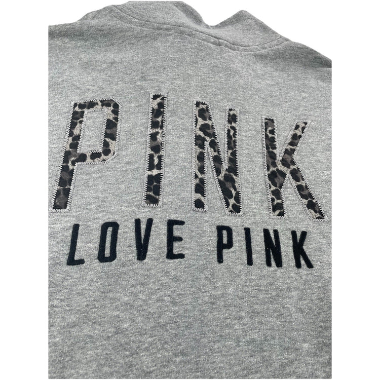 Womens Victoria’s Secret PINK Grey Quarter Zip Sweater Size XS