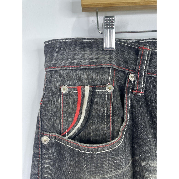 Evolution In Design Y2K Black Denim Jean Shorts Size 34