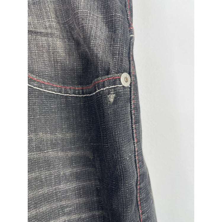 Evolution In Design Y2K Black Denim Jean Shorts Size 34